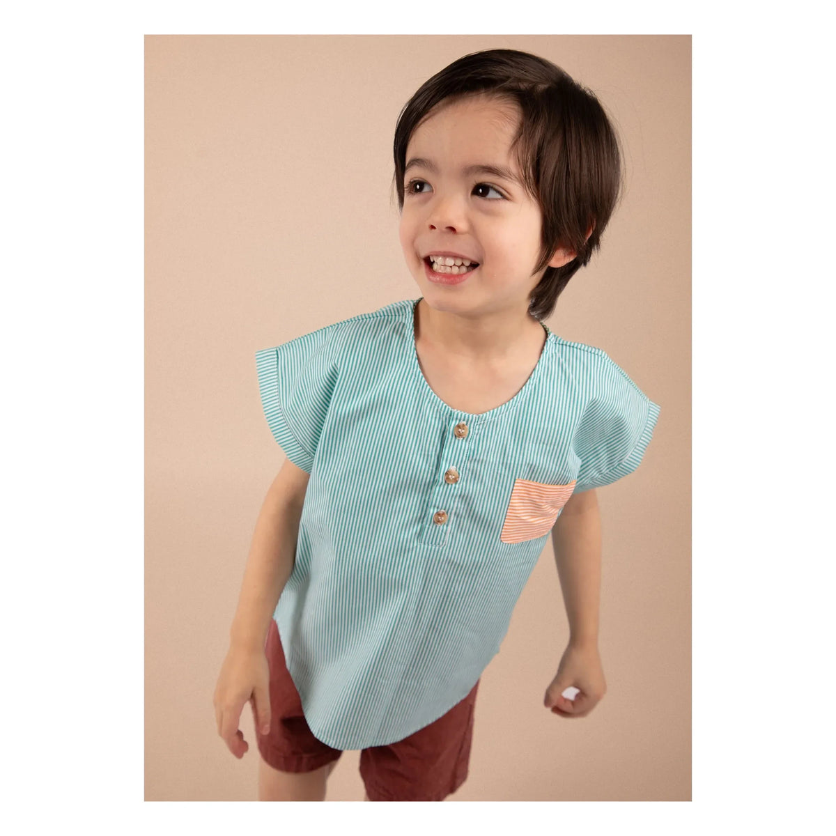 Loir - Chaqueta a rayas Kurta | Turquesa
