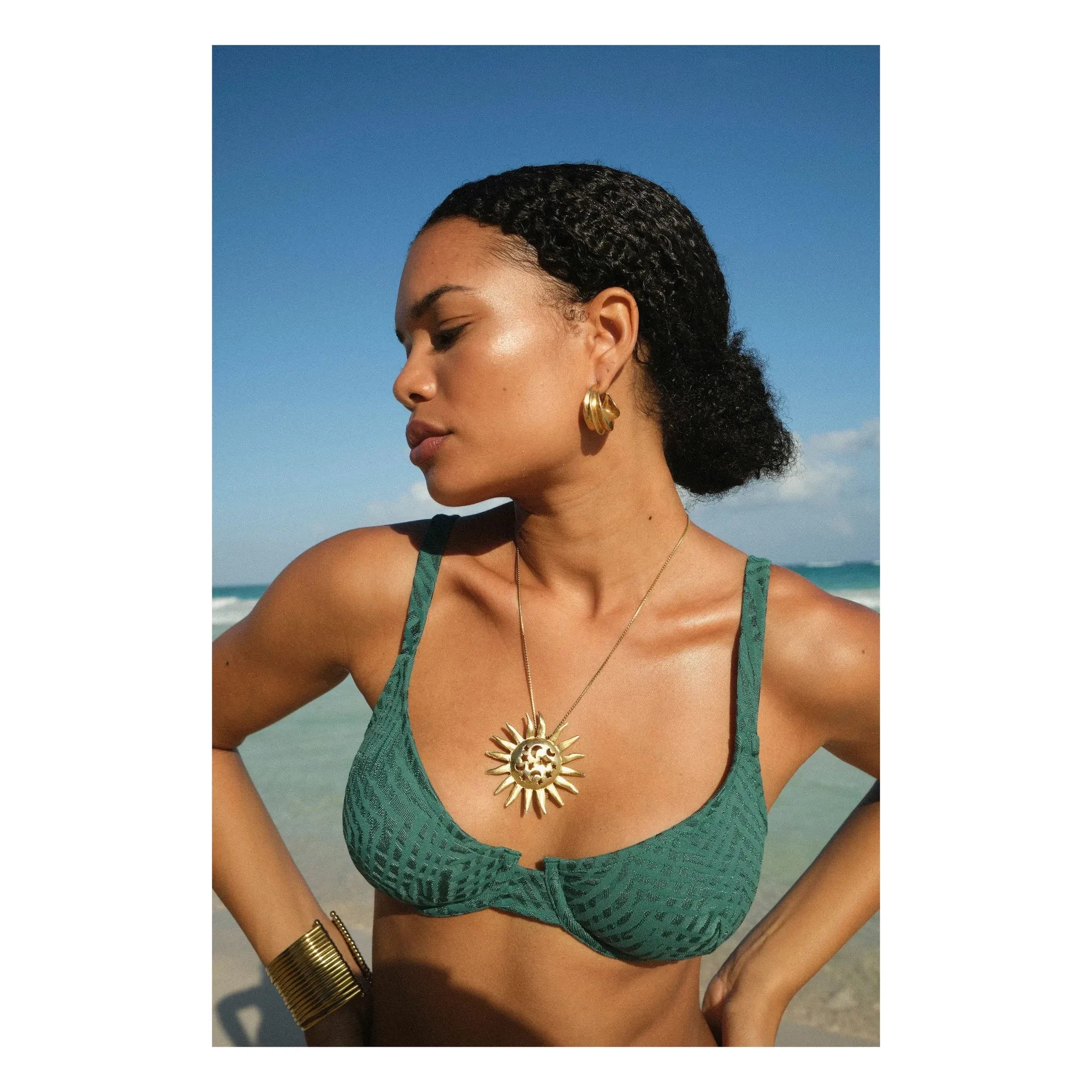 Fresh & Salt - Brooke Palm Mayo Parte superior | Verde bosque