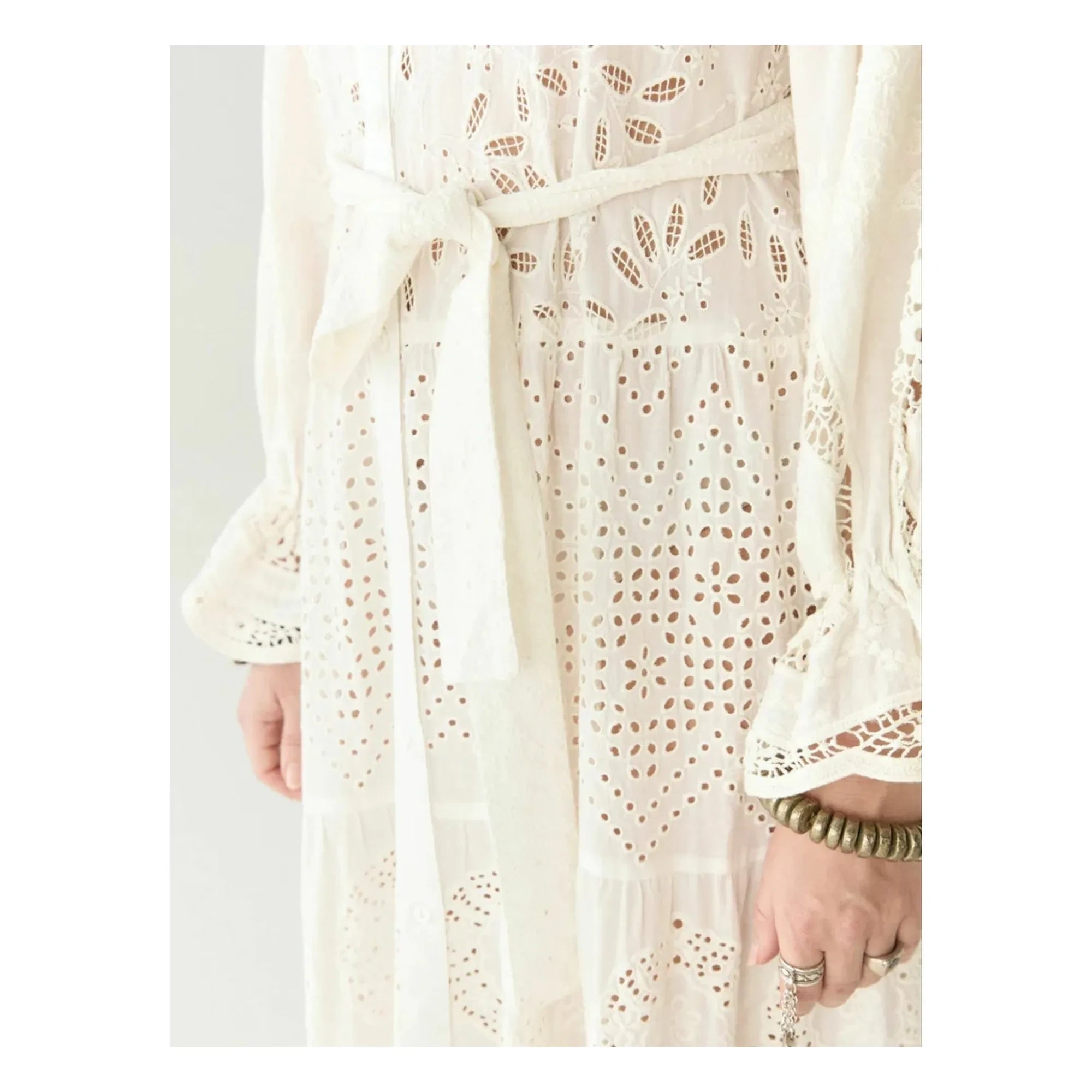 Maison Hotel - Vestido Canterbury Patch Lilibet | Blanco