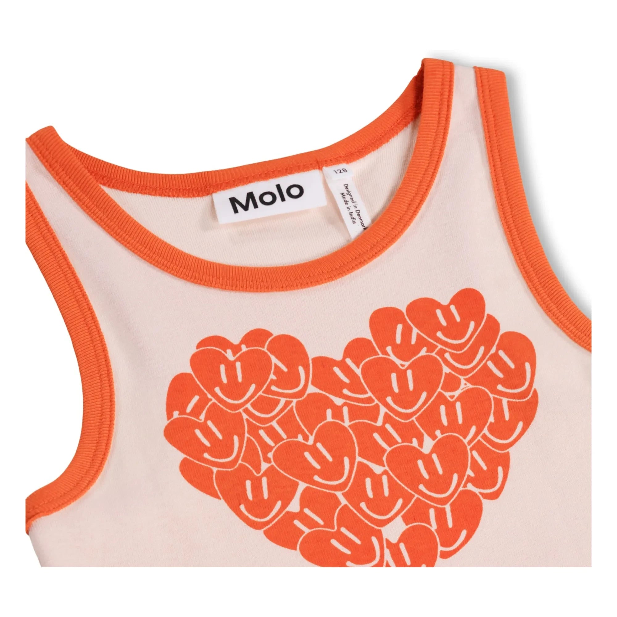 Molo - Camiseta de tirantes Rosie Cœurs de algodón orgánico | Rosa claro