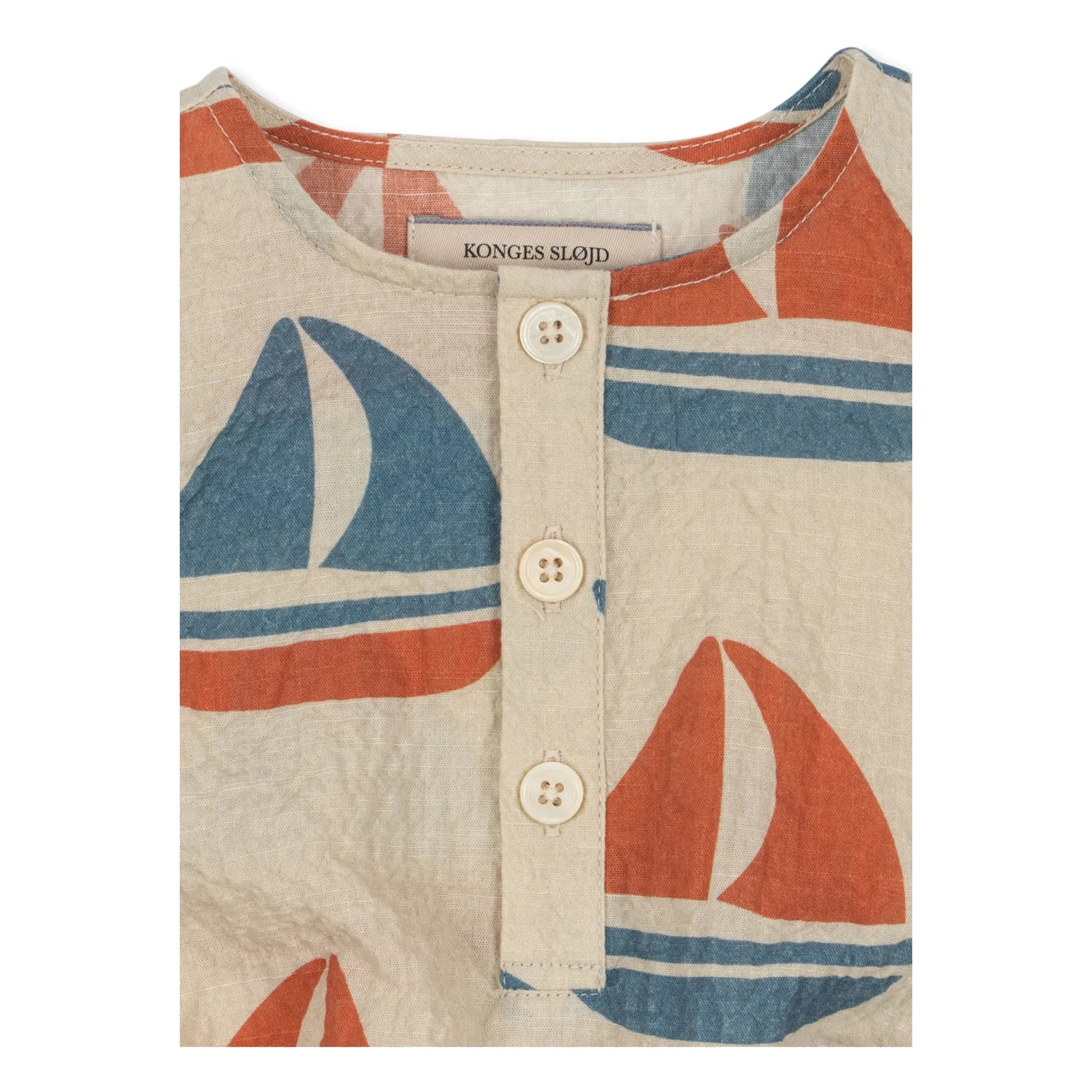 Konges Sløjd - Mono de algodón orgánico Elliot Bateaux | Beige