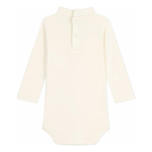 Petit Bateau - Body de cuello vuelto de algodón orgánico | Crudo