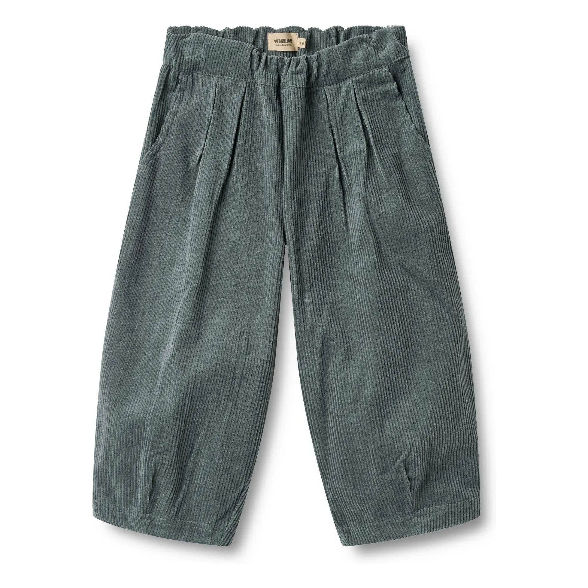 Wheat - Pantalones de terciopelo de algodón orgánico Juno | Gris azulado