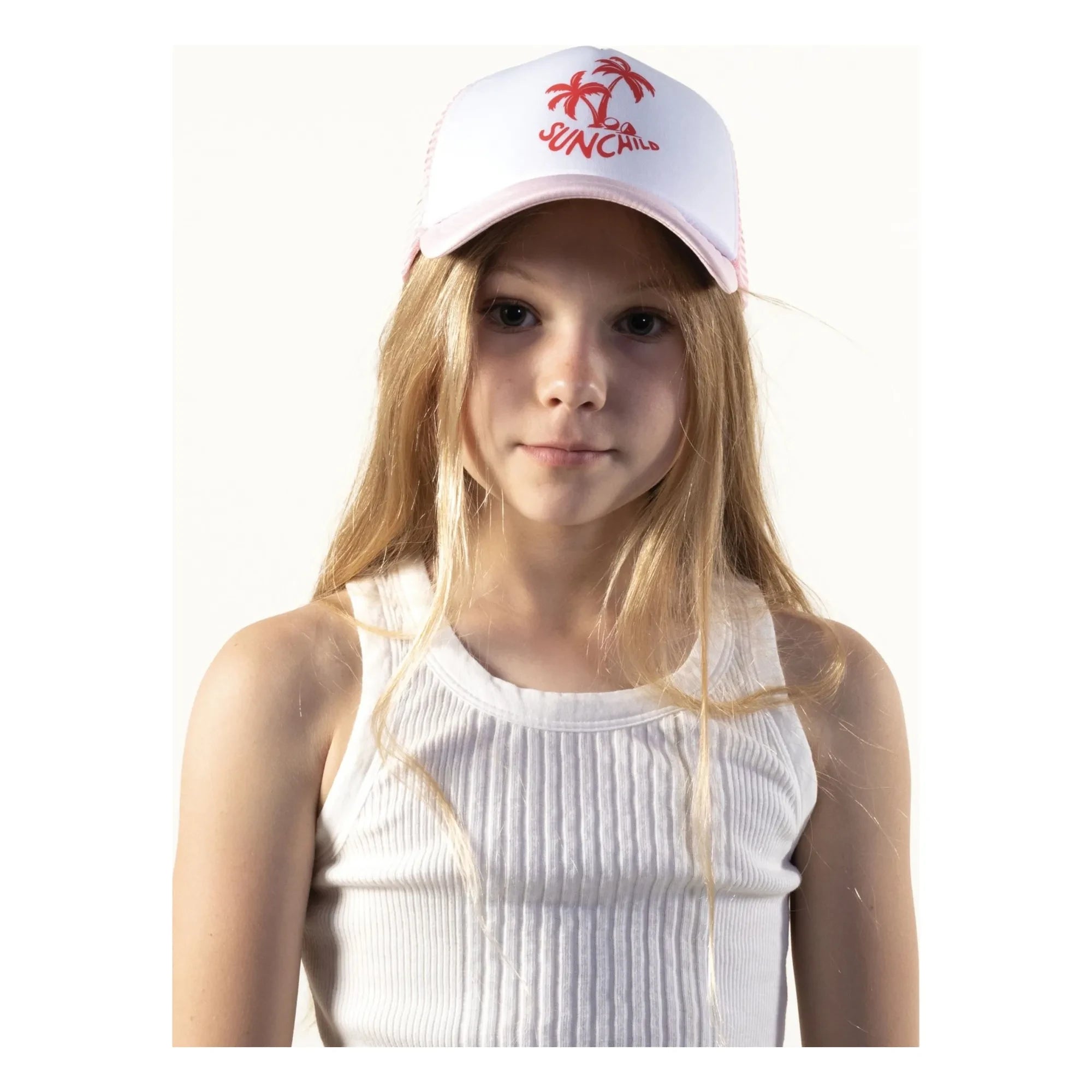 Sunchild - Gorra Trucker Palmtree | Rosa empolvado