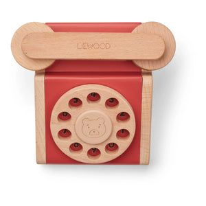 Liewood - Teléfono de madera clásico Selma | Rojo