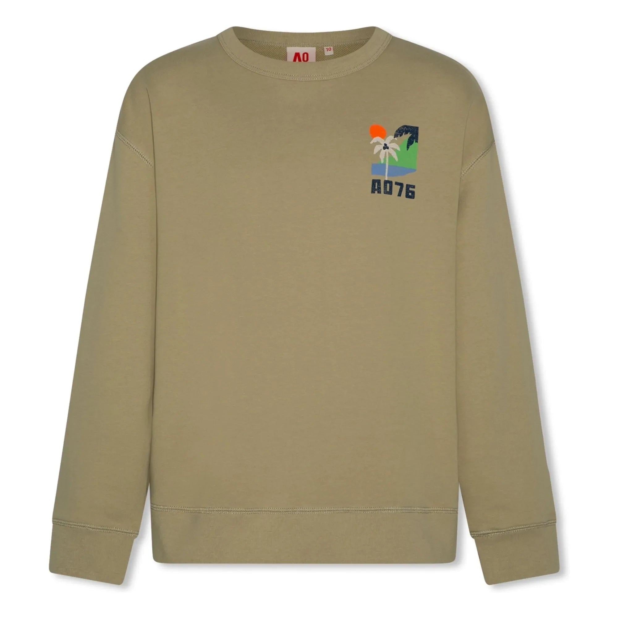 AO76 - Sudadera de algodón reciclado Oscar Landscape | Caqui
