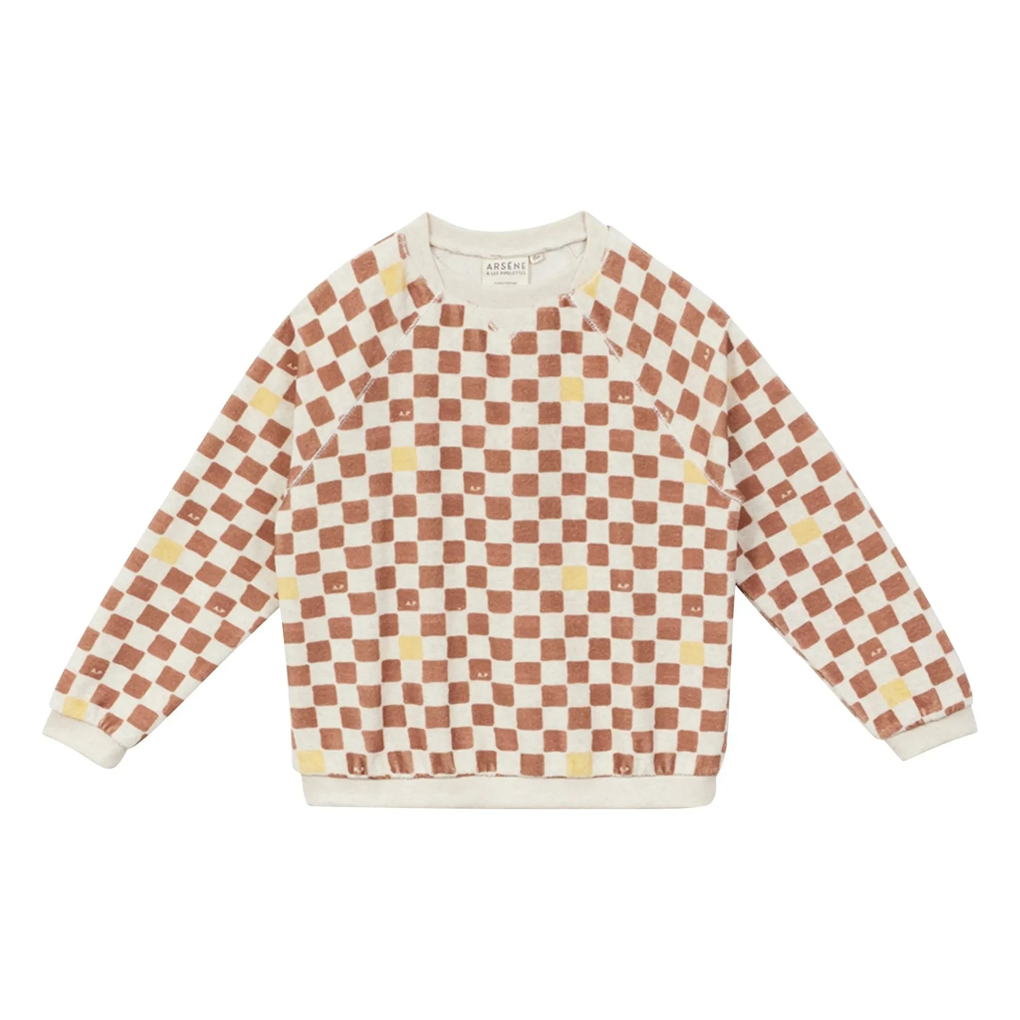 Arsène et Les Pipelettes - Sudadera Damier Terry | Marrón
