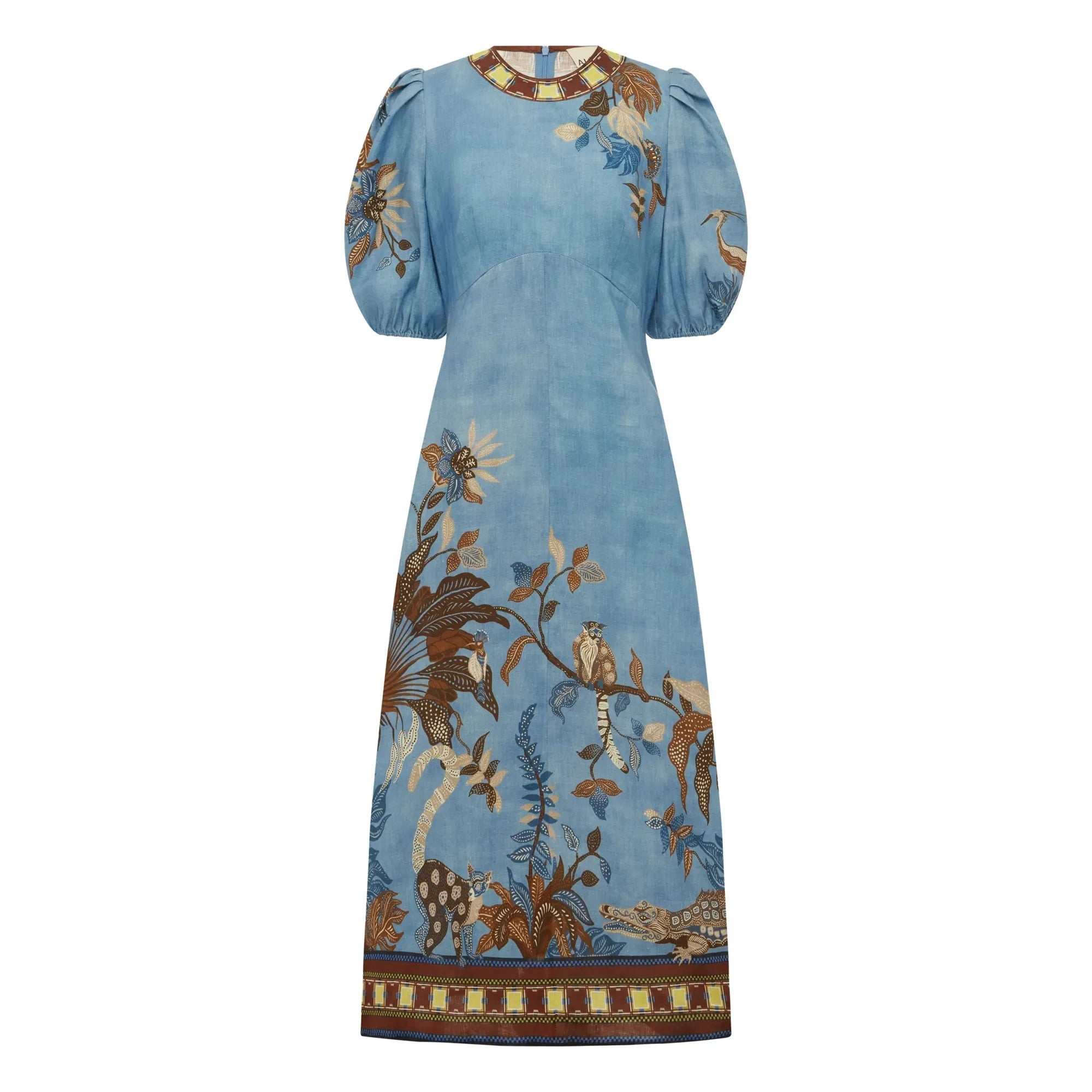 Alémais - Vestido Georgie de lino | Azul