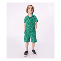 Petit Bateau - Camiseta de rizo de palma de algodón orgánico | Verde
