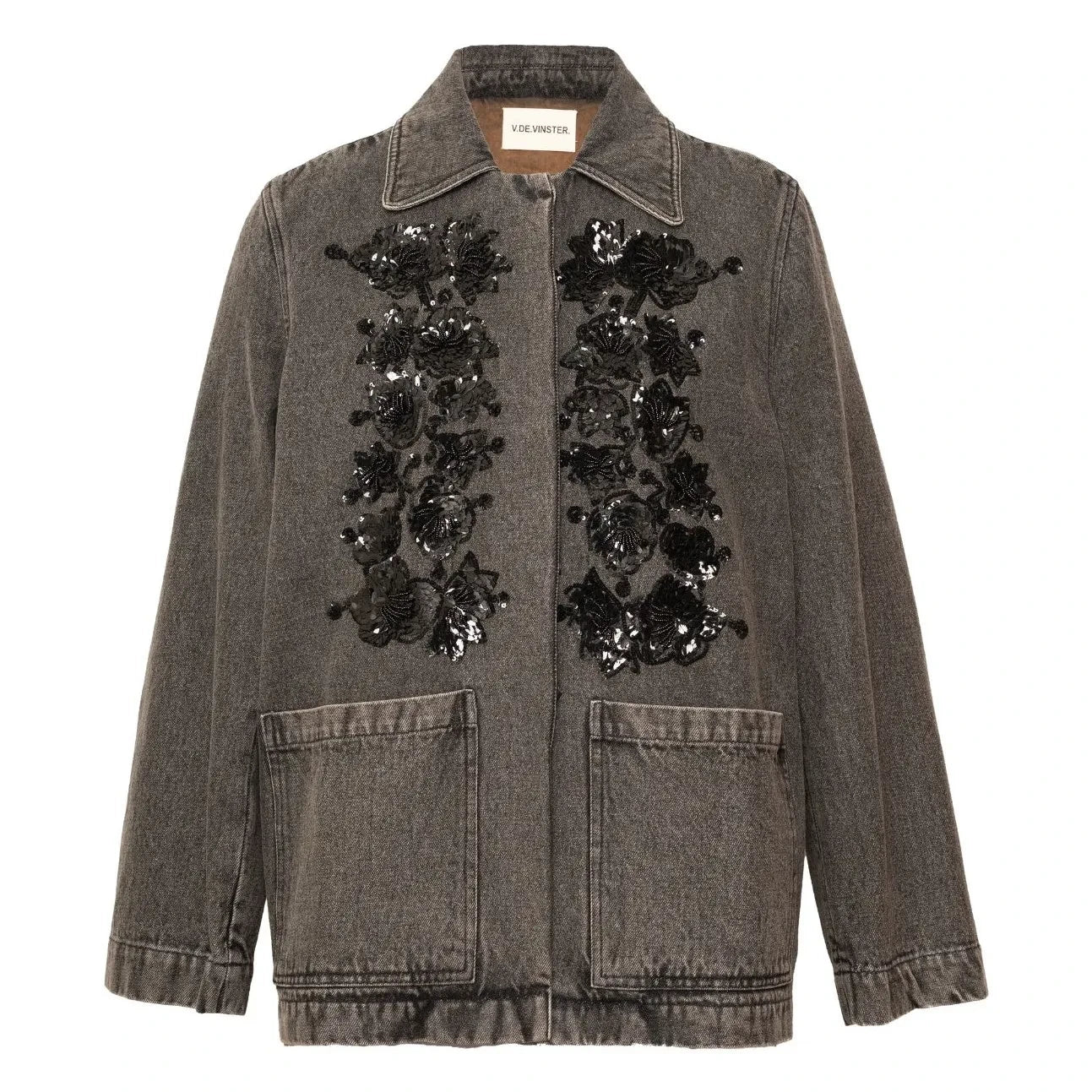 Virginie de Vinster - Emile Denim Ceket | Kömür grisi