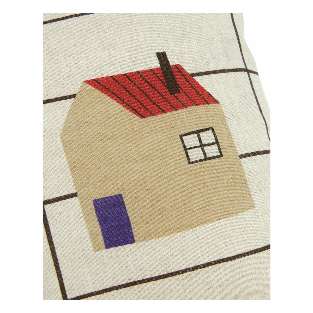 Nobodinoz - Cojín rectangular Maison Vibes - Lino francés | Crudo