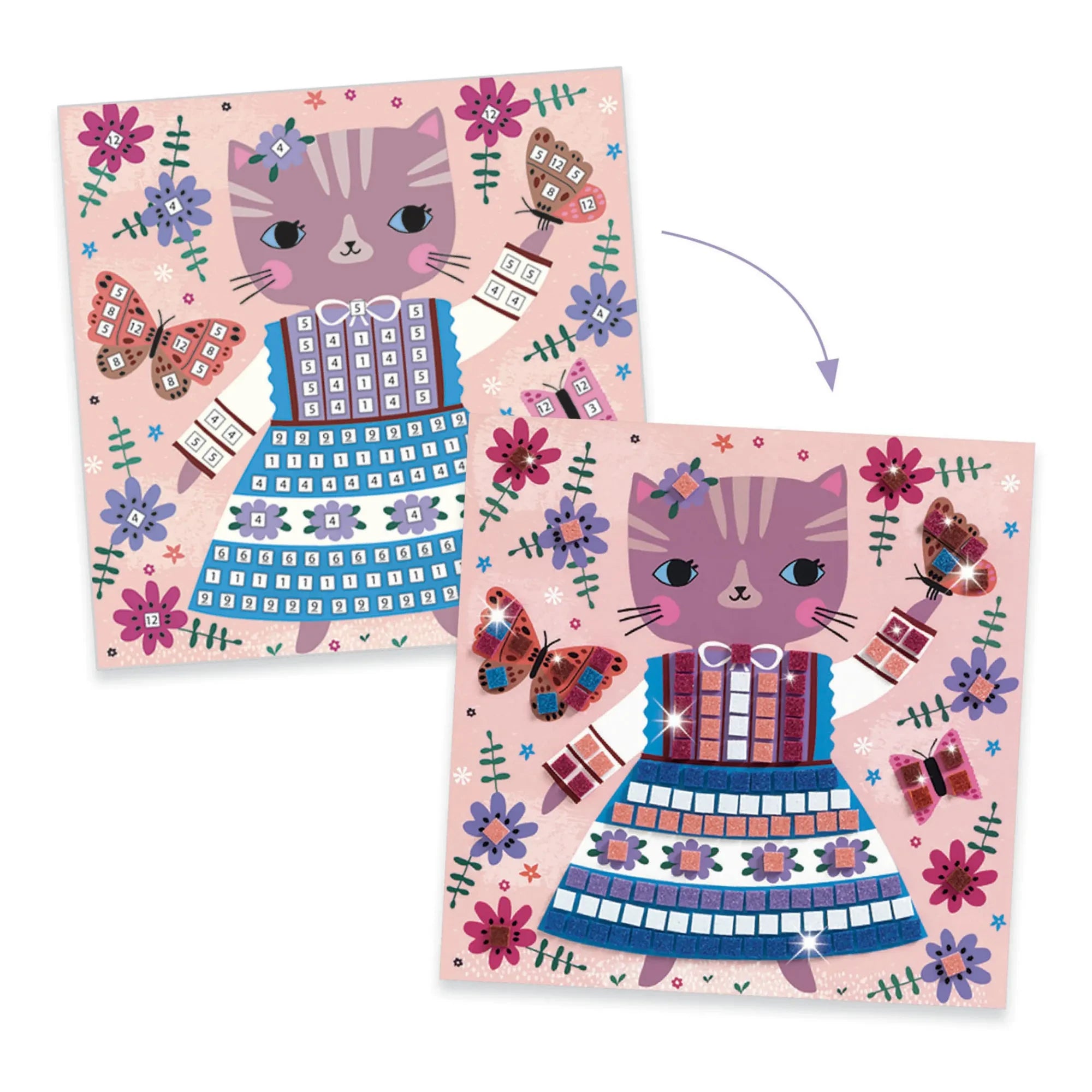 Djeco - Actividad de Collage Mascotas Adorables