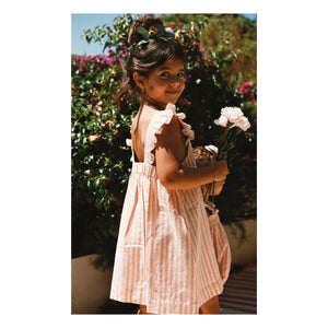 Lilinoa - Vestido Eve de rayas con volantes | Blush