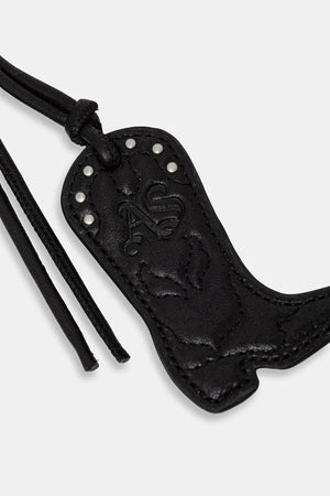 Llavero de cuero de vaquero AllSaints para mujer