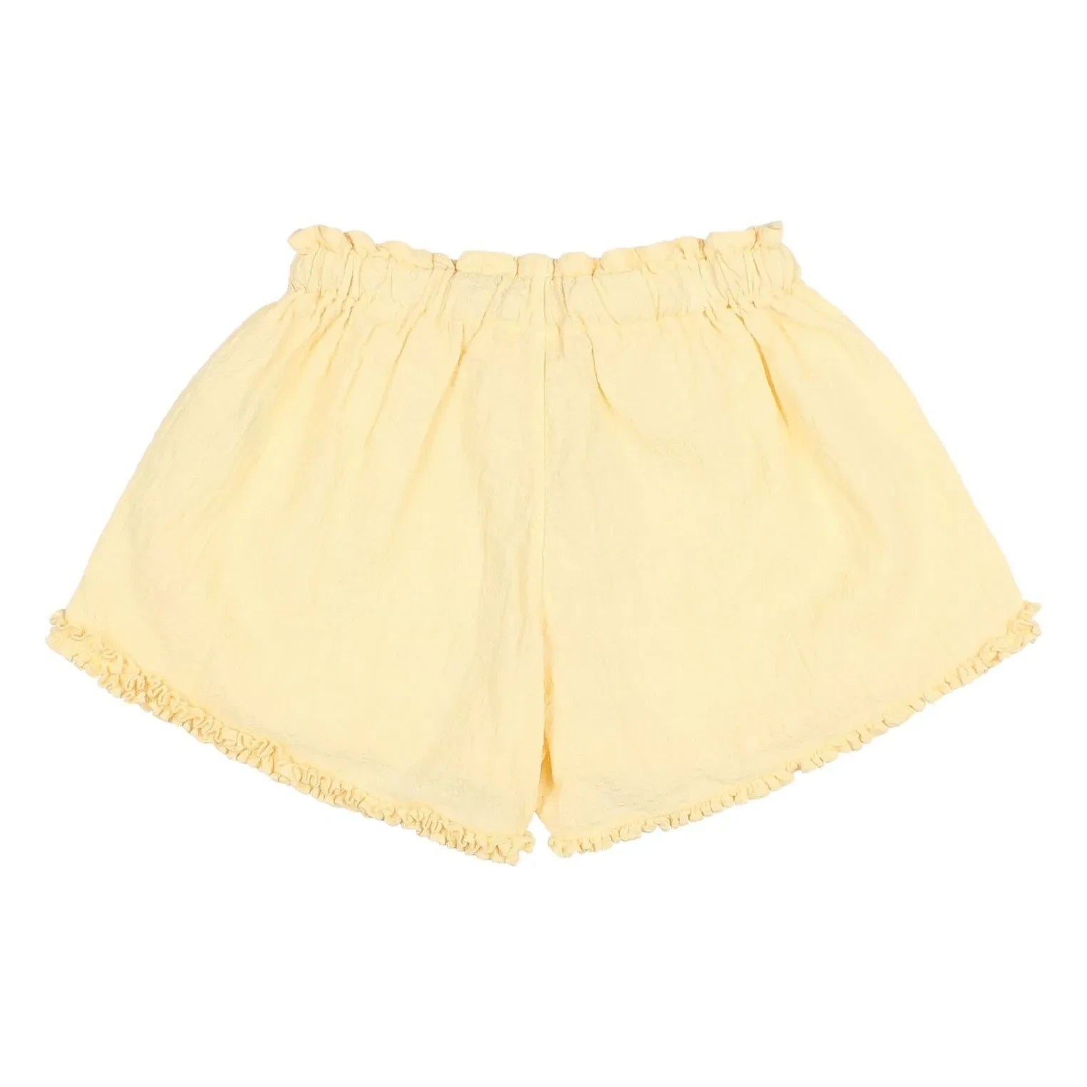 Búho - Short con volantes de algodón orgánico | Amarillo