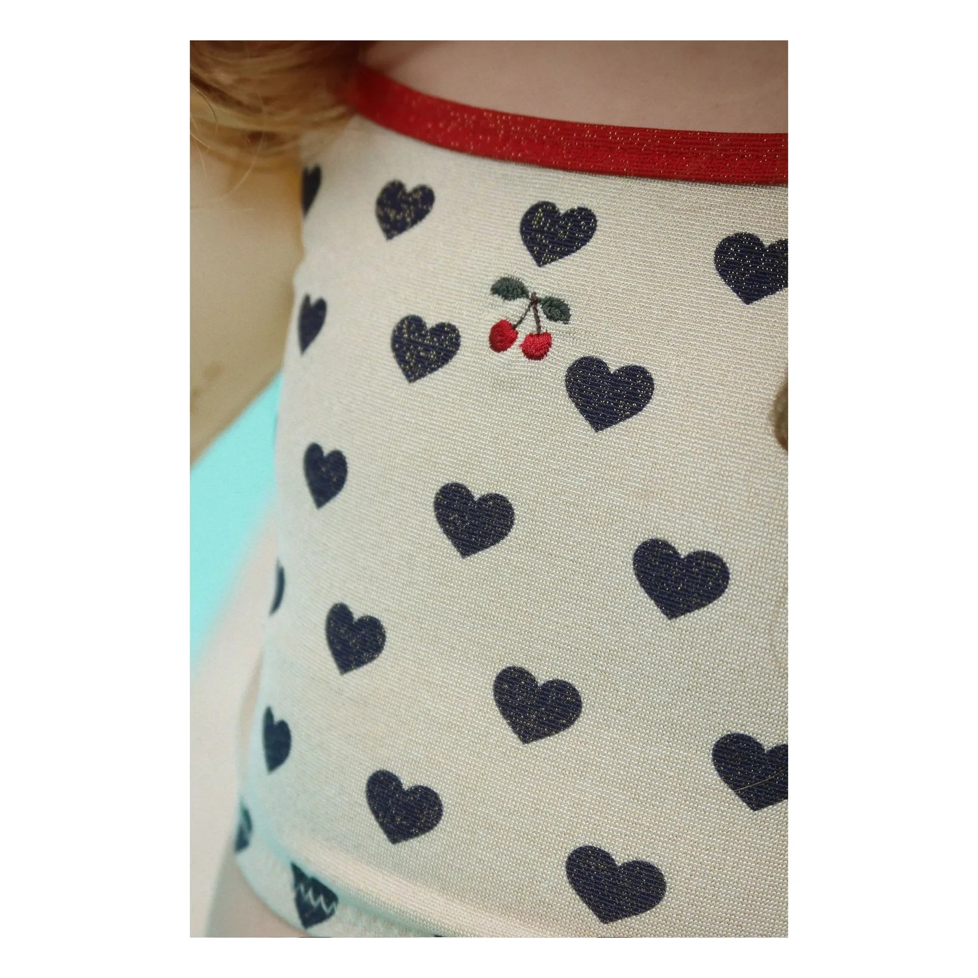 Konges Sløjd - Traje de baño Manon Hearts con falda brillante | Crudo