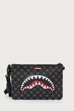 Sprayground - Bolsa de Hombro Negra con Tiburones en París 910B9318NSZ