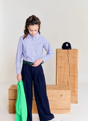 AO76 - Camisa de Rayas Angele | Azul