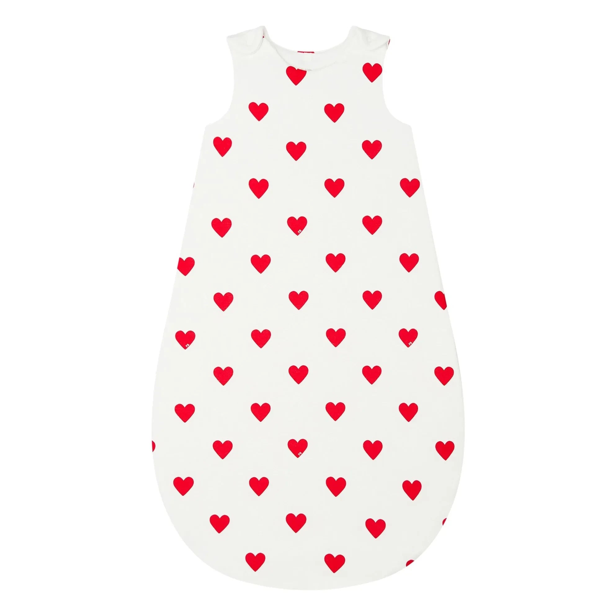 Petit Bateau - Saco de dormir con motivos de corazones | Rojo