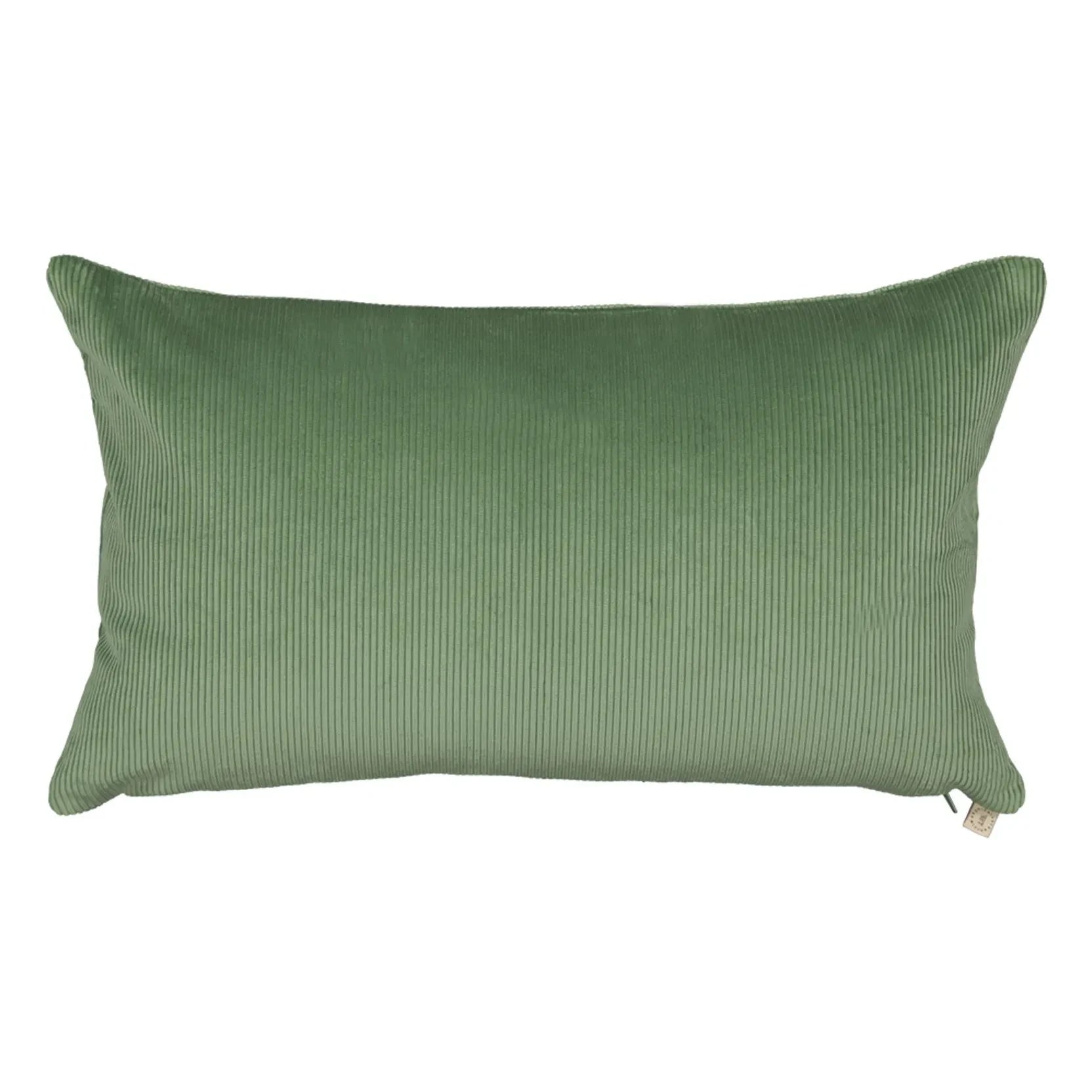 The Socialite Family - Cojín rectangular de terciopelo Carino | Verde almendra