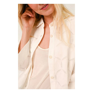 Sacrécoeur - Camisa Laelia Circle | Blanco Sucio