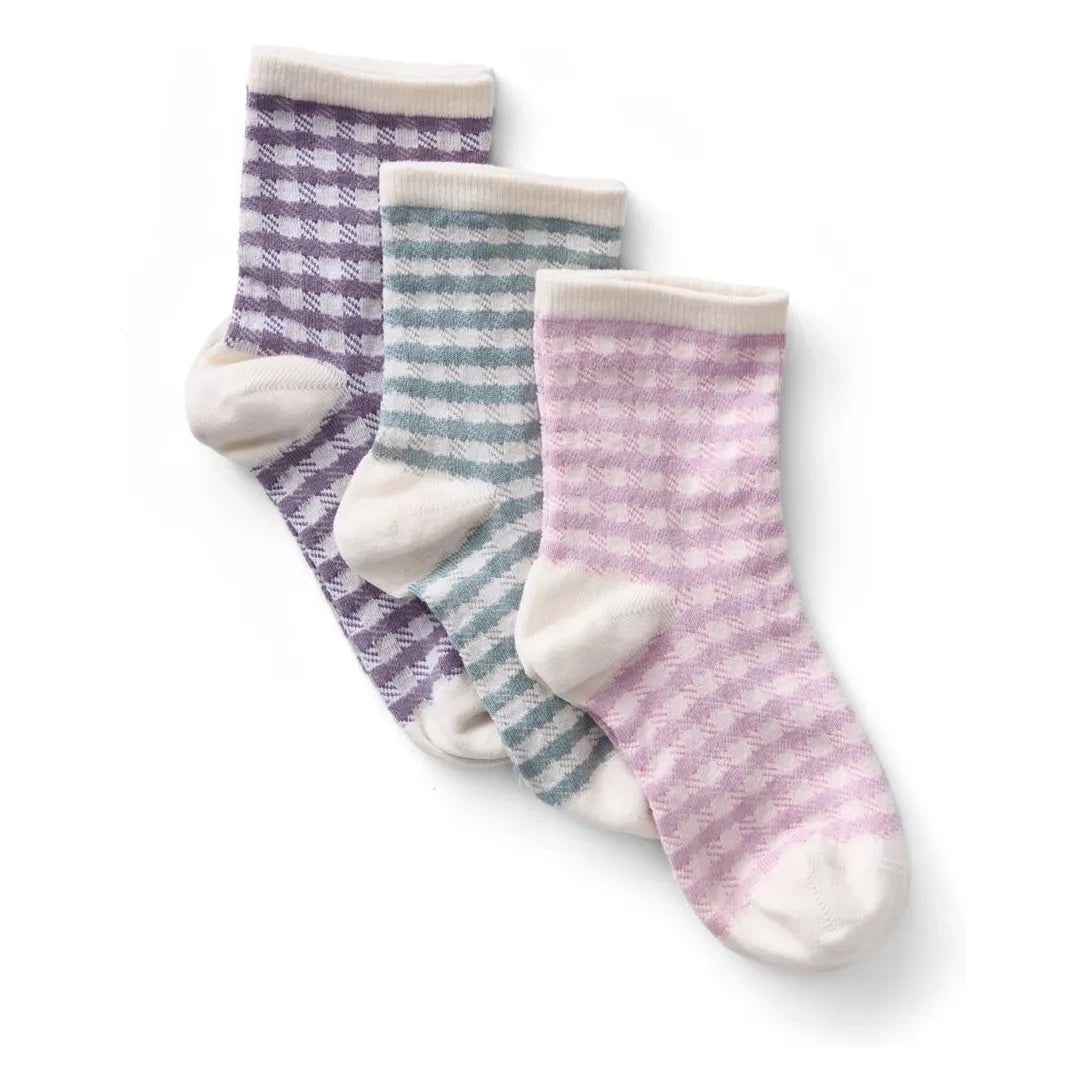 Soor Ploom - Set de 3 pares de calcetines Vichy | Crudo