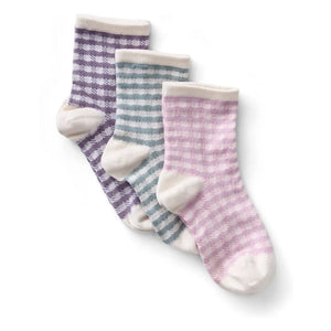 Soor Ploom - Set de 3 pares de calcetines Vichy | Crudo
