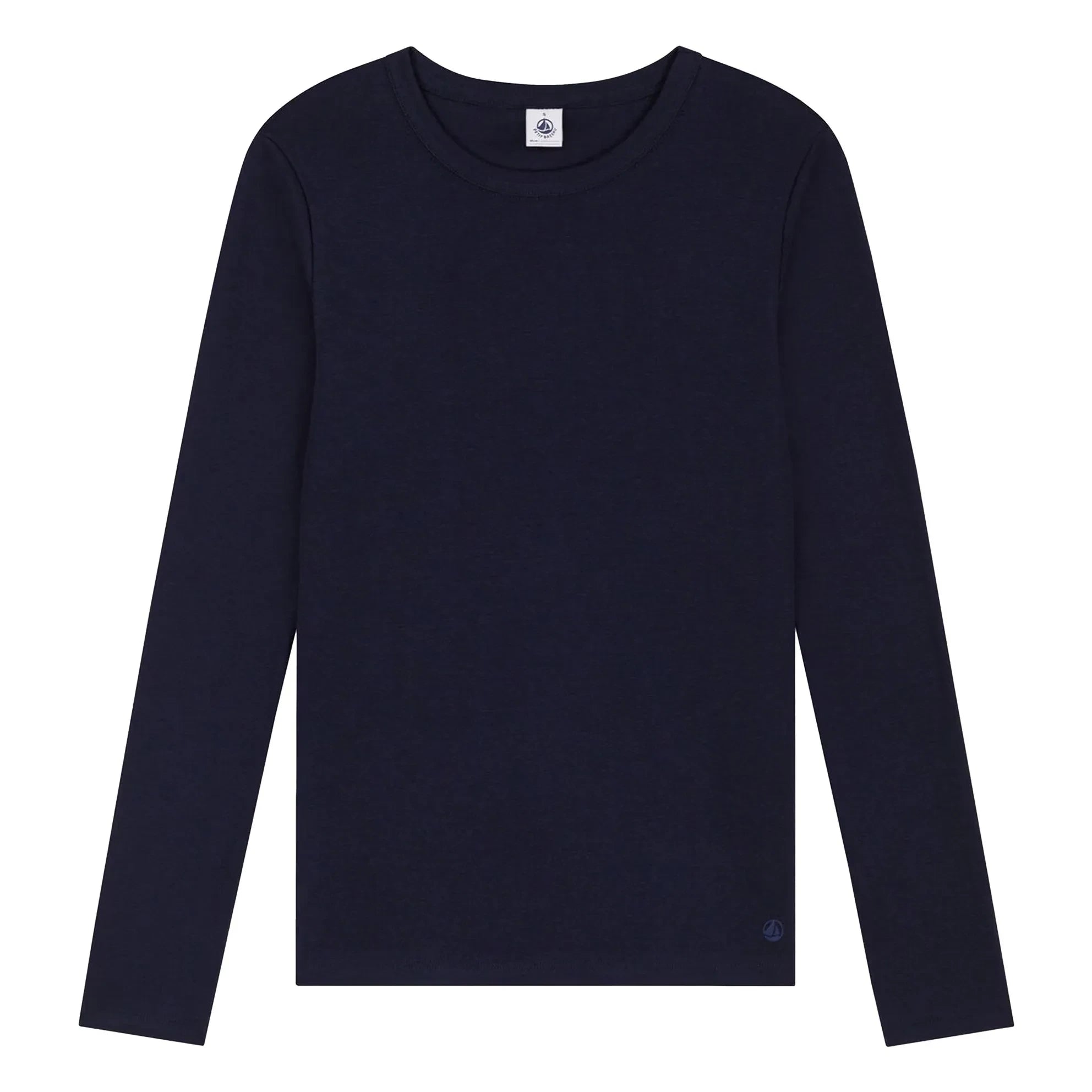 Petit Bateau - Camiseta icónica de manga larga - Colección de mujer | Azul marino