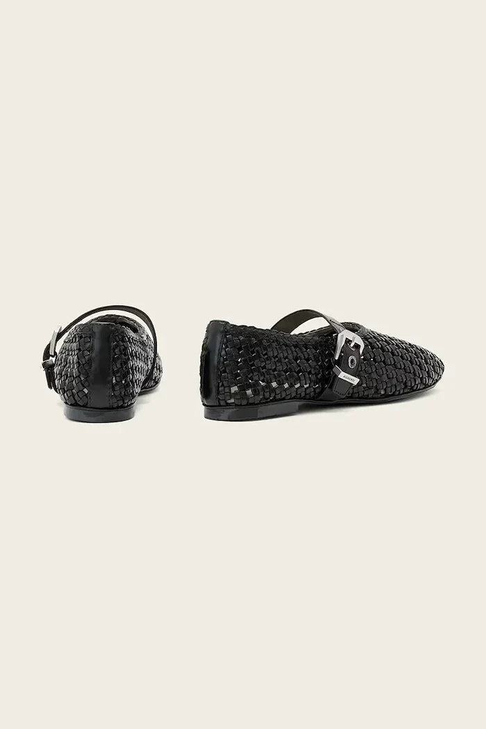 AllSaints Sabine Woven Flat Bailarinas de Cuero