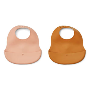 Liewood - Baberos de Silicona Ember - Set de 2 | Rosa