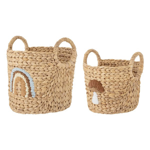 Bloomingville Mini - Cestas de almacenaje Agnes - Juego de 2 | Beige