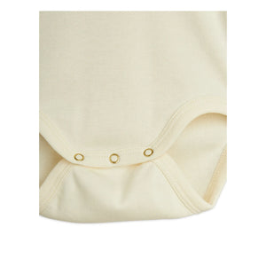 Mini Rodini - Set de body, pantalón jogger y gorro de algodón orgánico con gato | Crudo