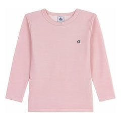 Petit Bateau - Camiseta de lana con logo liso | Rosa