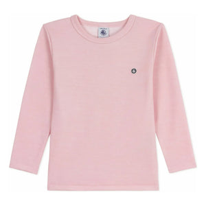 Petit Bateau - Camiseta de lana con logo liso | Rosa