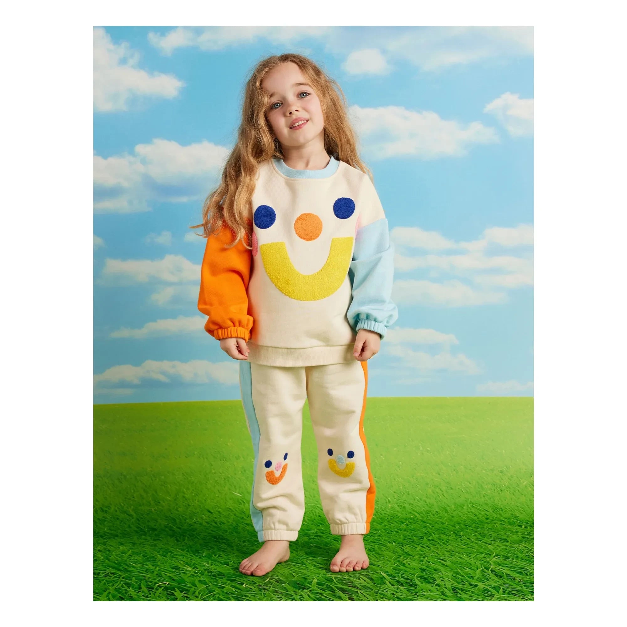 Halcyon Nights - Pantalones de chándal Colorblock Smile | Crema