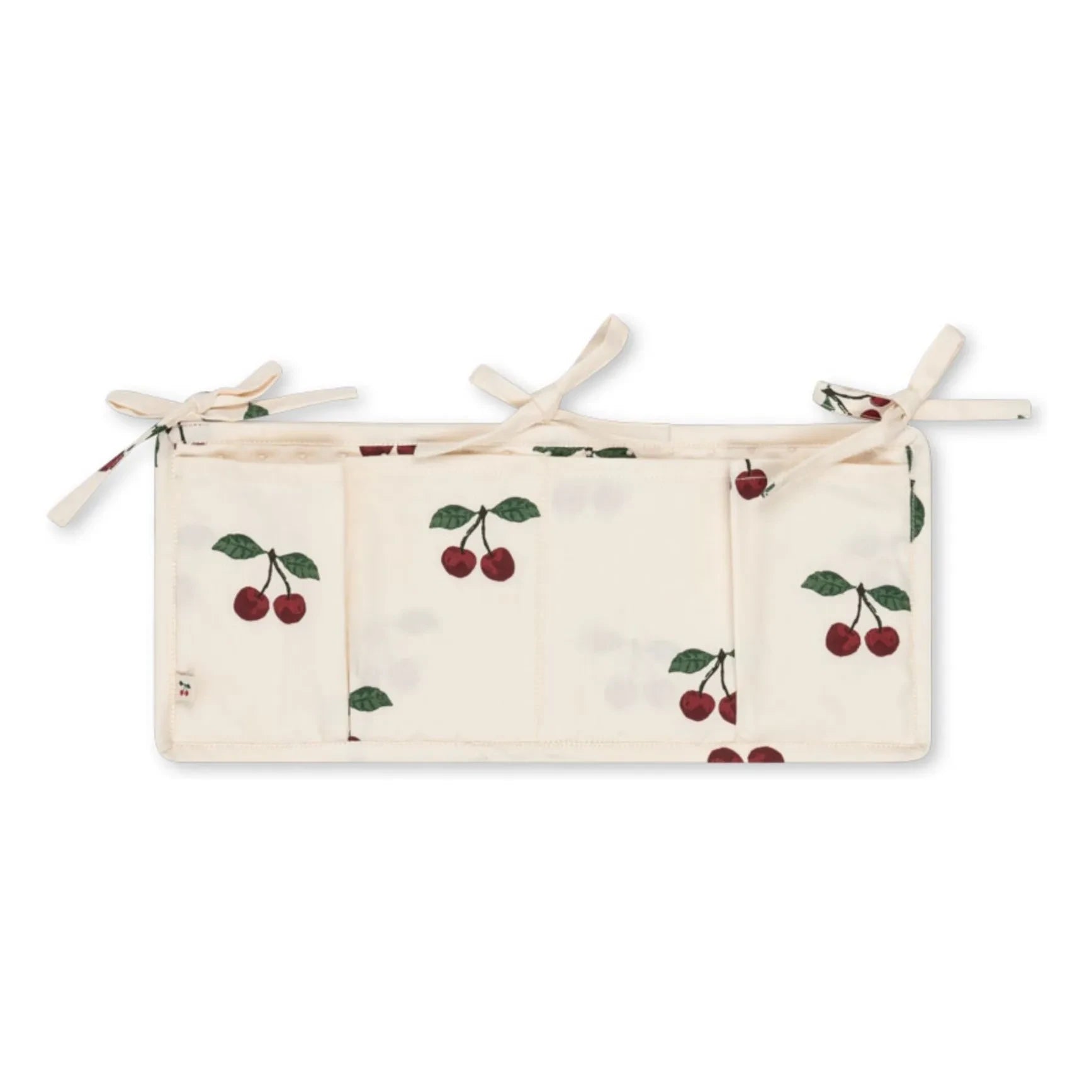 Konges Sløjd - Bolsillo de cuna acolchado cereza | Rojo cereza