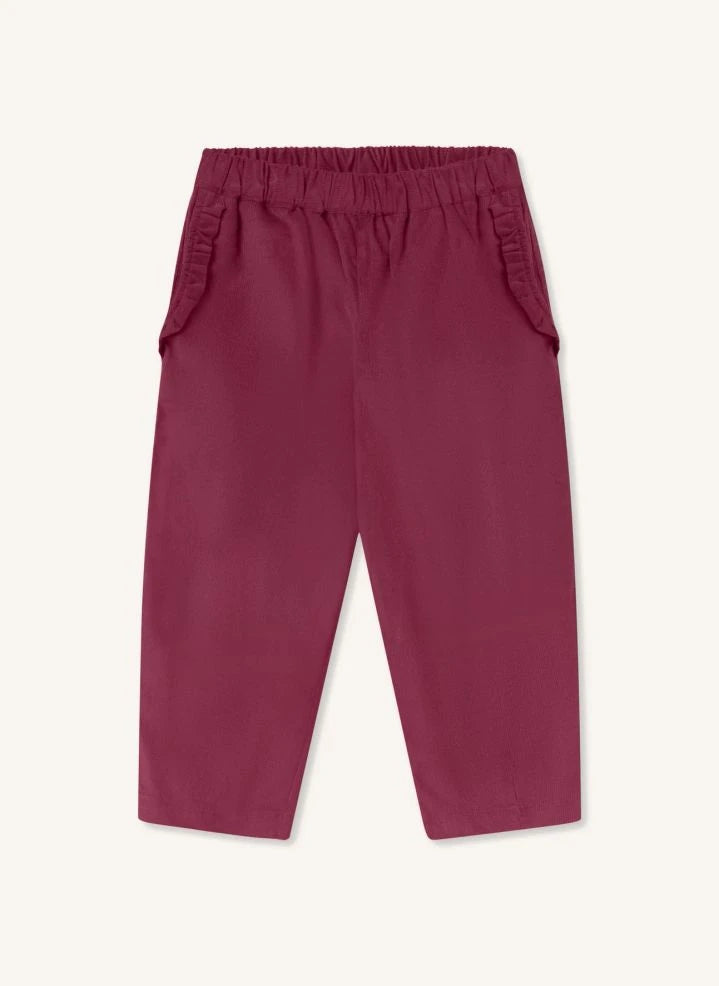 Fliink - Pantalones Dolly Rojos con Volantes