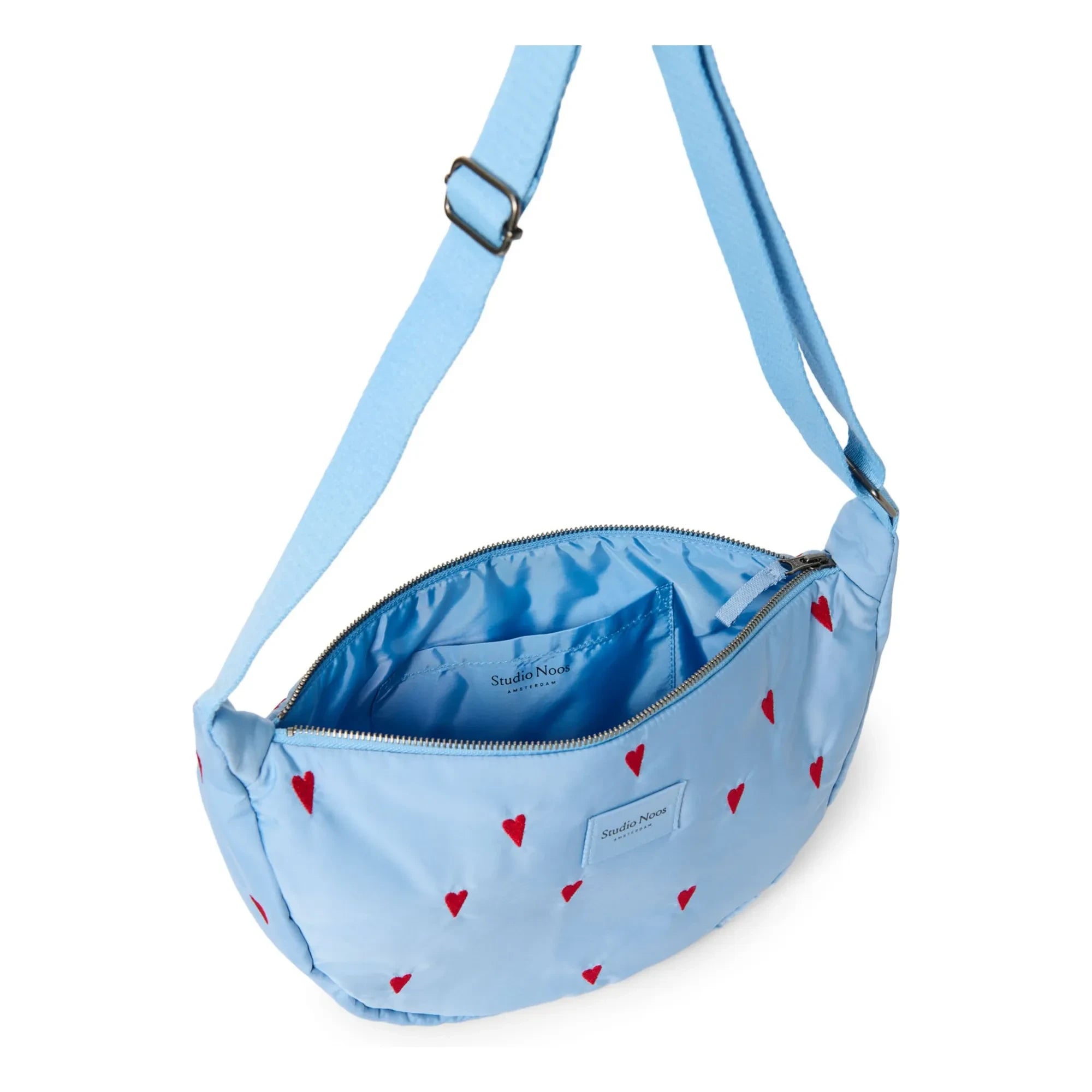 Studio Noos - Riñonera Puff Hearts | Azul claro