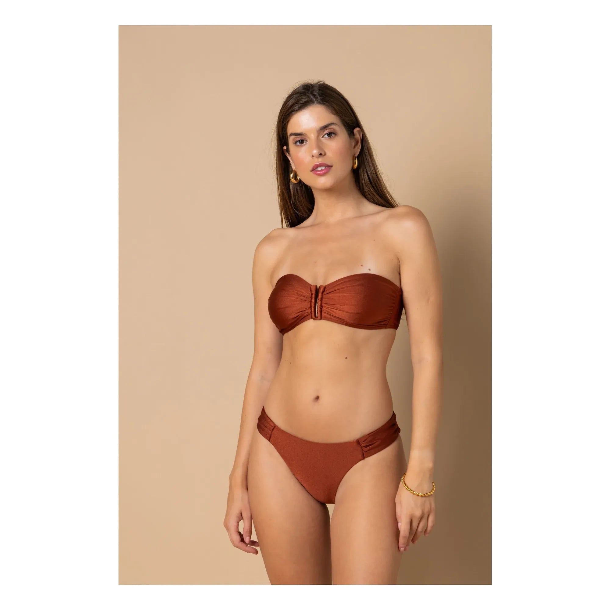 Alma Deia - Braguita de bikini de tiro bajo Lena | Terracota