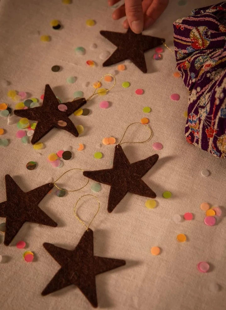 Muskhane - "Estrellas fugaces" Guirnalda de fieltro | Mahogany