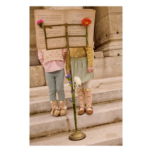 Louise Misha - Leggings acanalados Moldavia | Gris azulado