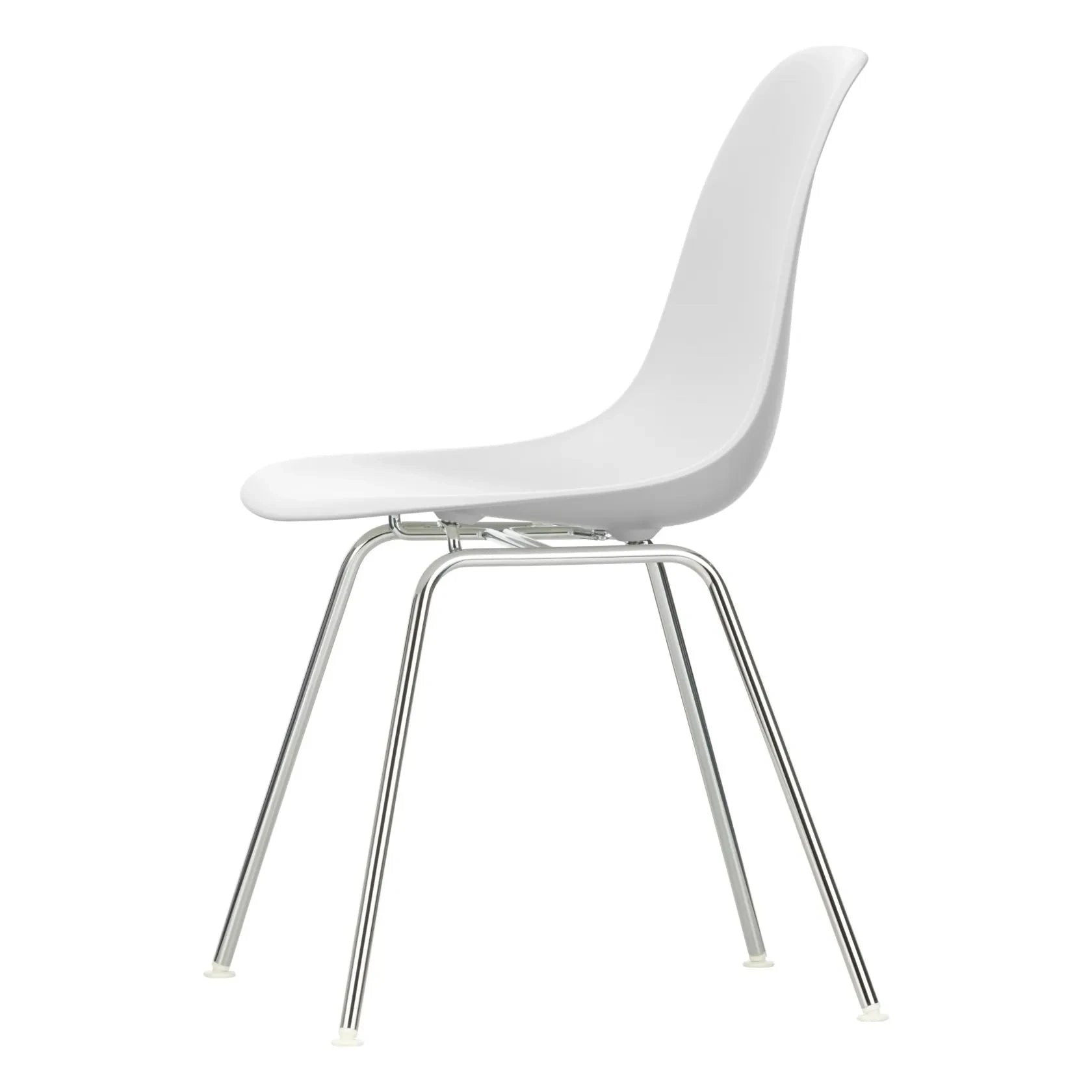 Vitra - Silla DSX Plástico - estructura cromada - Charles & Ray Eames | Blanca