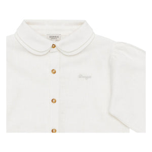 Donsje - Blusa con cuello Claudine Anoeche | Blanco