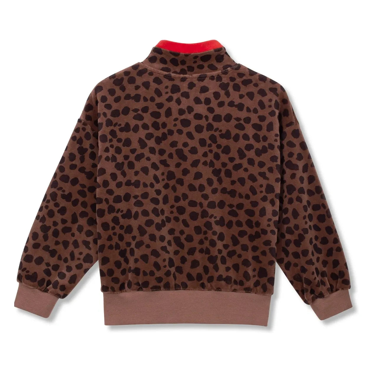 Wynken - Leopard Fermuarlı Sweat | Kahverengi