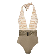 Lison Paris - Bañador de una pieza Sunset Crochet | Blanco