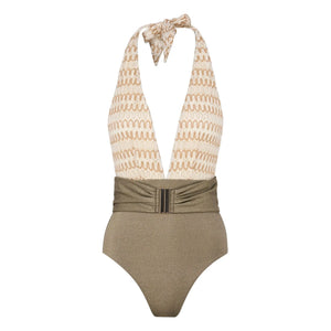 Lison Paris - Bañador de una pieza Sunset Crochet | Blanco