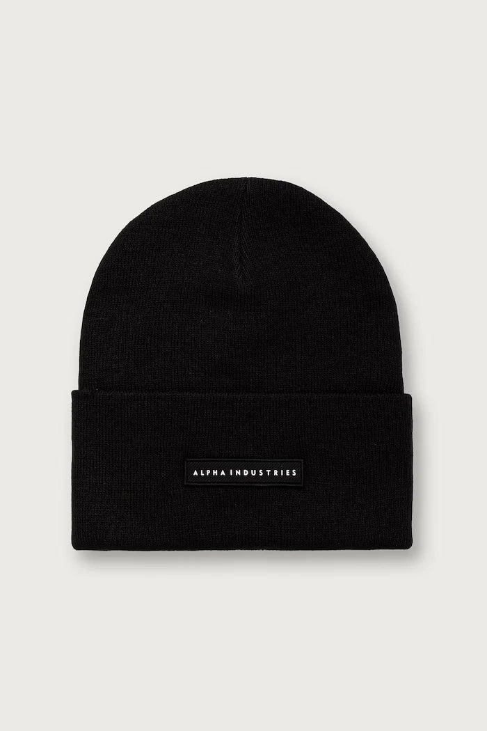 Gorro Alpha Industries de punto con logo de goma