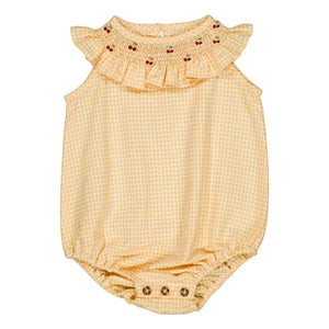 Loir - Marta Vichy mono de algodón orgánico | Amarillo