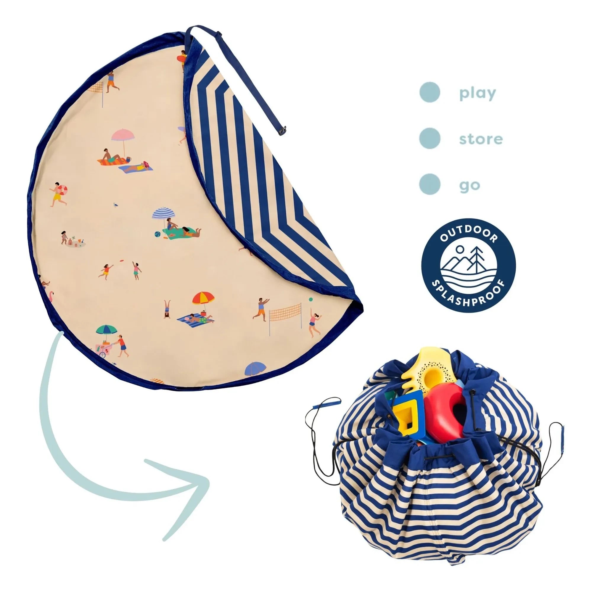 Play and Go - Bolsa/alfombra de juegos de exterior Noomad - Playa | Arena