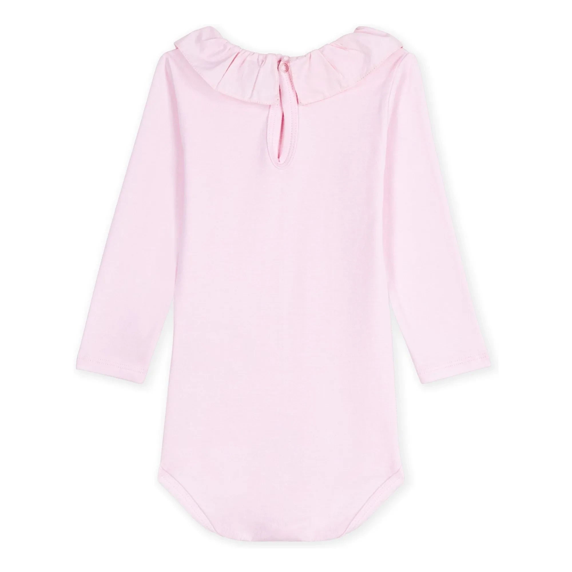 Petit Bateau - Uni-collar body Organik pamuk | Soluk Pembe